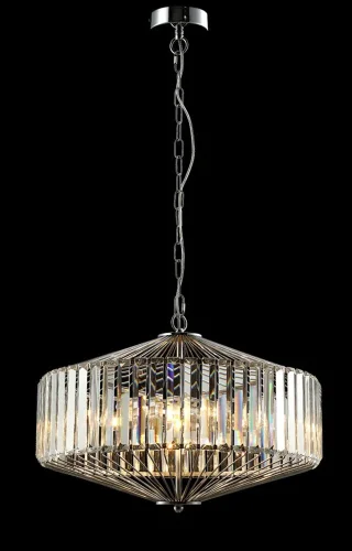Люстра подвесная FIESTA SP5 CHROME/TRANSPARENTE Crystal Lux прозрачная на 5 ламп, основание хром в стиле современный  фото 4